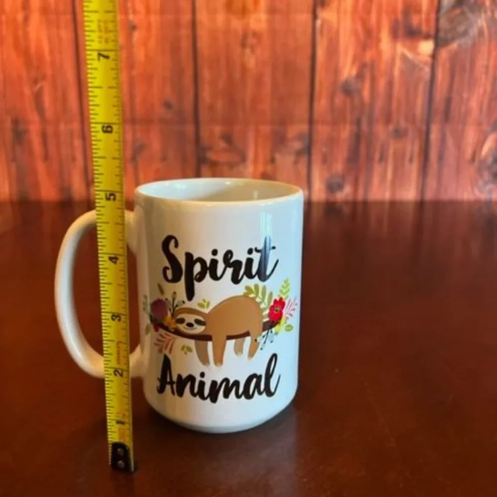 Sloth Spirit Animal Coffee Mug Cute & Funny Ceramic Cup novelty mug coffee lover